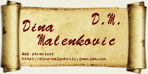 Dina Malenković vizit kartica
